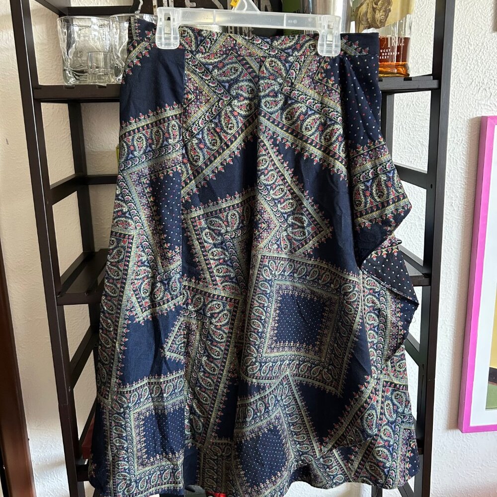 Eva Franco Midi Plated Skirt